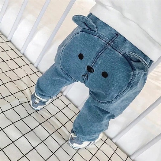 Moderna Babybyxor i Denim för Flickor och Pojkar